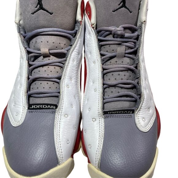 2014 Nike Air Jordan XIII 13 Retro Gray White Red OG Size 9.5 414571-126 - Picture 3 of 9